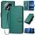 Per Redmi Note 14 Pro+ 5G YX0070 Custodia in pelle con fibbia in fibra di carbonio e cordino (verde scuro) Per Redmi Note 14 Pro+ 5G YX0070 Custodia in pelle con fibbia in fibra di carbonio e cordino (verde scuro)