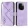 Per vivo iQOO Z9s Pro / T3 Pro 5G India Line Pattern Custodia in pelle per telefono (viola chiaro) Per vivo iQOO Z9s Pro / T3 Pro 5G India Line Pattern Custodia in pelle per telefono (viola chiaro)