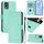 For Nokia C32 Skin Feel Solid Color Leather Phone Case with Lanyard(Mint Green) For Nokia C32 Skin Feel Solid Color Leather Phone Case with Lanyard(Mint Green)