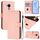 For Nokia C30 Skin Feel Solid Color Leather Phone Case with Lanyard(Pink)