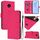 For Nokia C10 / C20 Skin Feel Solid Color Leather Phone Case with Lanyard(Rose Red)