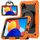 For Xiaomi Redmi Pad SE 8.7 2024 D Type Silicone Hybrid PC Tablet Case with Handle Holder(Orange) For Xiaomi Redmi Pad SE 8.7 2024 D Type Silicone Hybrid PC Tablet Case with Handle Holder(Orange)