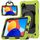 For Xiaomi Redmi Pad SE 8.7 2024 D Type Silicone Hybrid PC Tablet Case with Handle Holder(Yellow Green) For Xiaomi Redmi Pad SE 8.7 2024 D Type Silicone Hybrid PC Tablet Case with Handle Holder(Yellow Green)