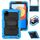 For Xiaomi Redmi Pad SE 8.7 2024 Turntable Holder Silicone Hybrid PC Tablet Case(Light Blue+Black) For Xiaomi Redmi Pad SE 8.7 2024 Turntable Holder Silicone Hybrid PC Tablet Case(Light Blue+Black)