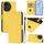 Custodia per telefono in pelle tinta unita For Honor Play 50 con cordino (giallo limone) Custodia per telefono in pelle tinta unita For Honor Play 50 con cordino (giallo limone)
