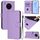 Per Honor 50 Lite / Huawei nova 8i Custodia in pelle tinta unita con cordino (viola lavanda)