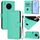 Per Honor 50 Lite / Huawei nova 8i Custodia in pelle tinta unita effetto pelle con cordino (verde) Per Honor 50 Lite / Huawei nova 8i Custodia in pelle tinta unita effetto pelle con cordino (verde)