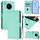Per Honor 50 Lite / Huawei nova 8i Custodia in pelle tinta unita effetto pelle con cordino (verde menta) Per Honor 50 Lite / Huawei nova 8i Custodia in pelle tinta unita effetto pelle con cordino (verde menta)