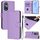 Per Honor 50 Pro / Huawei nova 9 Pro Custodia in pelle tinta unita effetto pelle con cordino (viola lavanda) Per Honor 50 Pro / Huawei nova 9 Pro Custodia in pelle tinta unita effetto pelle con cordino (viola lavanda)
