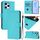 Custodia per telefono in pelle tinta unita per Honor 60 SE con cordino (Lake Blue) Custodia per telefono in pelle tinta unita per Honor 60 SE con cordino (Lake Blue)