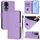 Custodia per telefono in pelle tinta unita per Honor 80 con cordino (viola lavanda) Custodia per telefono in pelle tinta unita per Honor 80 con cordino (viola lavanda)