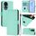 Custodia per telefono in pelle tinta unita per Honor 80 con cordino (verde menta) Custodia per telefono in pelle tinta unita per Honor 80 con cordino (verde menta)
