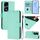 Custodia in pelle tinta unita per Honor 80 GT Skin Feel con cordino (verde menta) Custodia in pelle tinta unita per Honor 80 GT Skin Feel con cordino (verde menta)