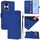 Custodia per telefono in pelle tinta unita per Honor 90 con cordino (blu scuro) Custodia per telefono in pelle tinta unita per Honor 90 con cordino (blu scuro)