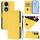 Custodia per telefono in pelle tinta unita per Honor 90 con cordino (giallo limone) Custodia per telefono in pelle tinta unita per Honor 90 con cordino (giallo limone)
