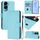 Per Honor 90 Lite / X50i Custodia in pelle tinta unita con cordino (blu cielo) Per Honor 90 Lite / X50i Custodia in pelle tinta unita con cordino (blu cielo)