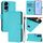 Custodia in pelle tinta unita per Honor 90 Lite / X50i con cordino (Lake Blue) Custodia in pelle tinta unita per Honor 90 Lite / X50i con cordino (Lake Blue)