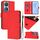 Per Honor 90 Smart / X7b 5G / 4G Custodia in pelle tinta unita con cordino (rosso) Per Honor 90 Smart / X7b 5G / 4G Custodia in pelle tinta unita con cordino (rosso)