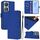Per Honor 90 Smart / X7b 5G / 4G Custodia in pelle tinta unita con cordino (blu scuro) Per Honor 90 Smart / X7b 5G / 4G Custodia in pelle tinta unita con cordino (blu scuro)