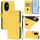 Custodia per telefono in pelle tinta unita per Honor 200 Skin Feel con cordino (giallo limone) Custodia per telefono in pelle tinta unita per Honor 200 Skin Feel con cordino (giallo limone)