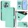 Custodia per telefono in pelle tinta unita For Honor Magic5 Pro con cordino (verde menta) Custodia per telefono in pelle tinta unita For Honor Magic5 Pro con cordino (verde menta)