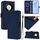 Custodia in pelle tinta unita per Honor X9b / Magic6 Lite 5G con cordino (blu navy) Custodia in pelle tinta unita per Honor X9b / Magic6 Lite 5G con cordino (blu navy)