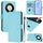 Per Honor X9b / Magic6 Lite 5G Custodia in pelle tinta unita con cordino (blu cielo) Per Honor X9b / Magic6 Lite 5G Custodia in pelle tinta unita con cordino (blu cielo)