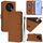 Per Honor X30 5G / X9 5G / X9 4G Custodia in pelle tinta unita effetto pelle con cordino (marrone)