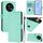 Per Honor X30 5G / X9 5G / X9 4G Custodia in pelle tinta unita effetto pelle con cordino (verde menta)
