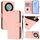 Per Honor X40 / X9a / Magic5 Lite Custodia in pelle tinta unita con cordino (rosa)