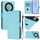 Per Honor X40 / X9a / Magic5 Lite Custodia in pelle tinta unita con cordino (blu cielo) Per Honor X40 / X9a / Magic5 Lite Custodia in pelle tinta unita con cordino (blu cielo)