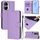 Custodia per telefono in pelle tinta unita con cordino per Honor X40i Skin Feel (viola lavanda) Custodia per telefono in pelle tinta unita con cordino per Honor X40i Skin Feel (viola lavanda)