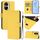 Custodia per telefono in pelle tinta unita con cordino per Honor X40i Skin Feel (giallo limone) Custodia per telefono in pelle tinta unita con cordino per Honor X40i Skin Feel (giallo limone)