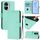Custodia per telefono in pelle tinta unita per Honor X40i con cordino (verde menta) Custodia per telefono in pelle tinta unita per Honor X40i con cordino (verde menta)