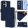 Custodia per telefono in pelle tinta unita per Honor X40i con cordino (blu navy) Custodia per telefono in pelle tinta unita per Honor X40i con cordino (blu navy)