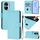 Custodia per telefono in pelle tinta unita con cordino per Honor X40i Skin Feel (blu cielo) Custodia per telefono in pelle tinta unita con cordino per Honor X40i Skin Feel (blu cielo)