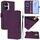 Custodia per telefono in pelle tinta unita per Honor X40i con cordino (viola) Custodia per telefono in pelle tinta unita per Honor X40i con cordino (viola)
