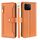 Custodia per telefono in pelle con cerniera a tracolla con texture di pecora per Honor Play 60 Plus (arancione)