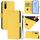 Per Sony Xperia 10 V 2023 Custodia in pelle tinta unita con cordino (giallo limone) Per Sony Xperia 10 V 2023 Custodia in pelle tinta unita con cordino (giallo limone)