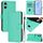 Per Sony Xperia 10 VI 2024 Custodia in pelle tinta unita con cordino (verde) Per Sony Xperia 10 VI 2024 Custodia in pelle tinta unita con cordino (verde)