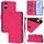 Per Sony Xperia 10 VI 2024 Custodia in pelle tinta unita effetto pelle con cordino (rosso rosa) Per Sony Xperia 10 VI 2024 Custodia in pelle tinta unita effetto pelle con cordino (rosso rosa)