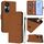 Per Ulefone Note 17 Pro Custodia in pelle tinta unita con cordino (marrone) Per Ulefone Note 17 Pro Custodia in pelle tinta unita con cordino (marrone)