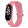 Per Xiaomi Mi Band 7/6/5/4/3 cinturino traspirante in silicone marino tinta unita (rosa) Per Xiaomi Mi Band 7/6/5/4/3 cinturino traspirante in silicone marino tinta unita (rosa)