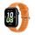 Per Honor Watch 5 cinturino in silicone morbido con fibbia argentata tinta unita (arancione) Per Honor Watch 5 cinturino in silicone morbido con fibbia argentata tinta unita (arancione)