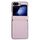Per Samsung Galaxy Z Flip6 Custodia per telefono con texture in pelle tinta unita con asse magnetico integrato (rosa) Per Samsung Galaxy Z Flip6 Custodia per telefono con texture in pelle tinta unita con asse magnetico integrato (rosa)