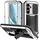 Per Samsung Galaxy S25+ 5G R-JUST Custodia per telefono con supporto impermeabile con fotocamera scorrevole (argento)