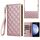 Per Samsung Galaxy S24 FE 5G Crossbody Rhombic Sucker Custodia in Pelle per Telefono (Oro Rosa) Per Samsung Galaxy S24 FE 5G Crossbody Rhombic Sucker Custodia in Pelle per Telefono (Oro Rosa)