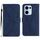 Per OPPO Reno13 Custodia per telefono in pelle goffrata con cuciture globali (blu) Per OPPO Reno13 Custodia per telefono in pelle goffrata con cuciture globali (blu)