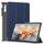 Per Lenovo Yoga Tab Plus Custer Pure Color Custodia per tablet pieghevole in pelle a 3 scomparti (blu scuro) Per Lenovo Yoga Tab Plus Custer Pure Color Custodia per tablet pieghevole in pelle a 3 scomparti (blu scuro)