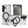 Per Samsung Galaxy S25 5G Grating 360 gradi supporto girevole antiurto custodia per telefono (trasparente) Per Samsung Galaxy S25 5G Grating 360 gradi supporto girevole antiurto custodia per telefono (trasparente)